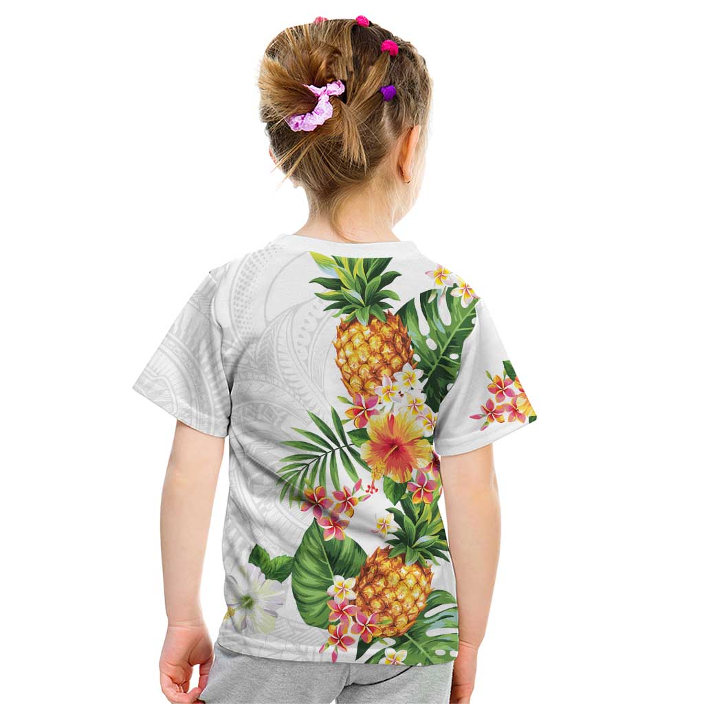 Hawaii Pineapple Tropical Kid T Shirt Luminous Hibiscus Plumeria