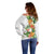 Hawaii Pineapple Tropical Off Shoulder Sweater Luminous Hibiscus Plumeria