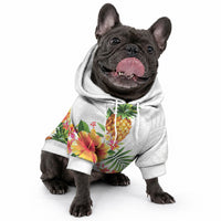 Hawaii Pineapple Tropical Pet Hoodie Luminous Hibiscus Plumeria