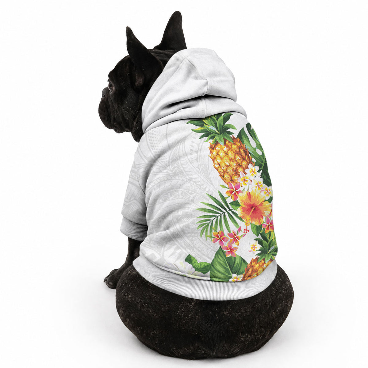 Hawaii Pineapple Tropical Pet Hoodie Luminous Hibiscus Plumeria
