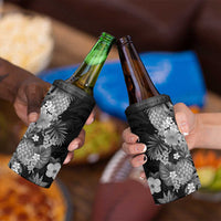 Hawaii Pineapple Tropical 4 in 1 Can Cooler Tumbler Neutral Hibiscus Plumeria