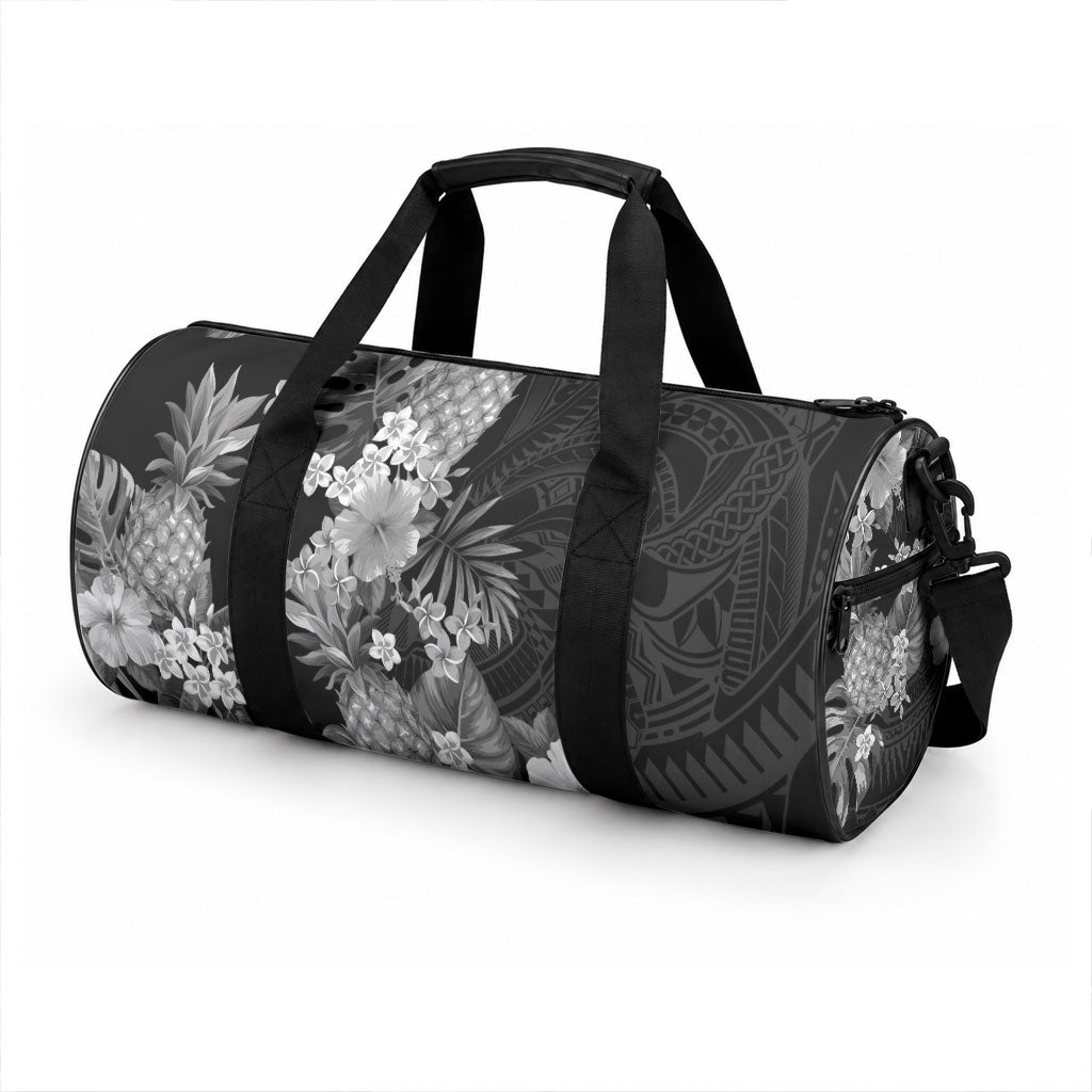 Hawaii Pineapple Tropical Duffle Bag Neutral Hibiscus Plumeria LT01 - Polynesian Pride