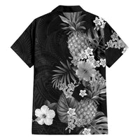Hawaii Pineapple Tropical Family Matching Long Sleeve Bodycon Dress and Hawaiian Shirt Neutral Hibiscus Plumeria LT01 - Polynesian Pride