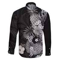 Hawaii Pineapple Tropical Family Matching Mermaid Dress and Hawaiian Shirt Neutral Hibiscus Plumeria LT01 - Polynesian Pride