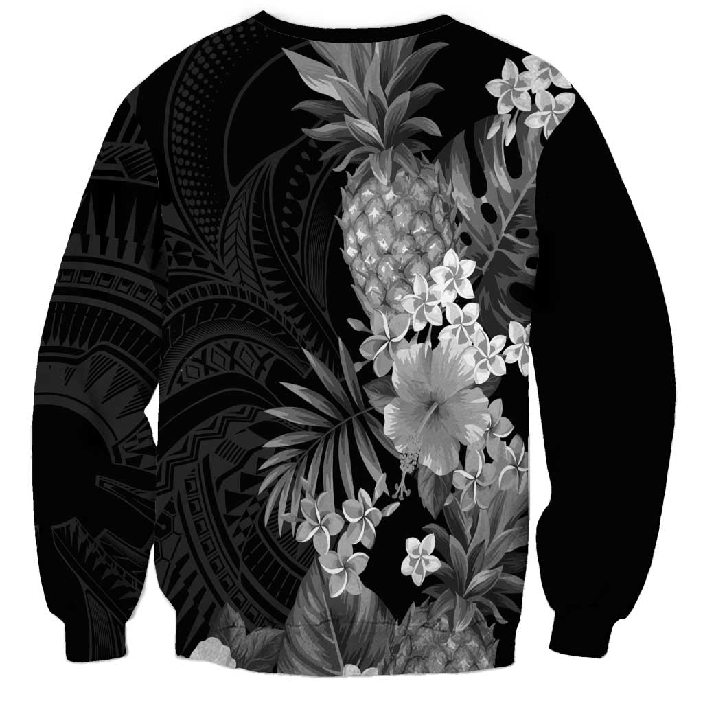 Hawaii Pineapple Tropical Sweatshirt Neutral Hibiscus Plumeria
