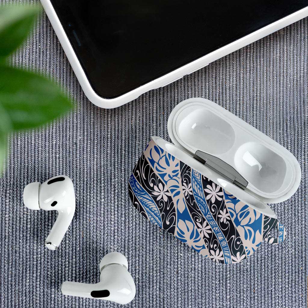Ninamu Tahiti Tiare Monstera AirPods Case Polynesian Pattern Curve Style - Polynesian Pride