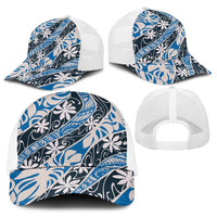 Ninamu Tahiti Tiare Monstera Baseball Net Cap Polynesian Pattern Curve Style - Polynesian Pride