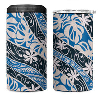Ninamu Tahiti Tiare Monstera 4 in 1 Can Cooler Tumbler Polynesian Pattern Curve Style - Polynesian Pride