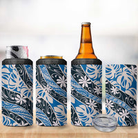 Ninamu Tahiti Tiare Monstera 4 in 1 Can Cooler Tumbler Polynesian Pattern Curve Style - Polynesian Pride