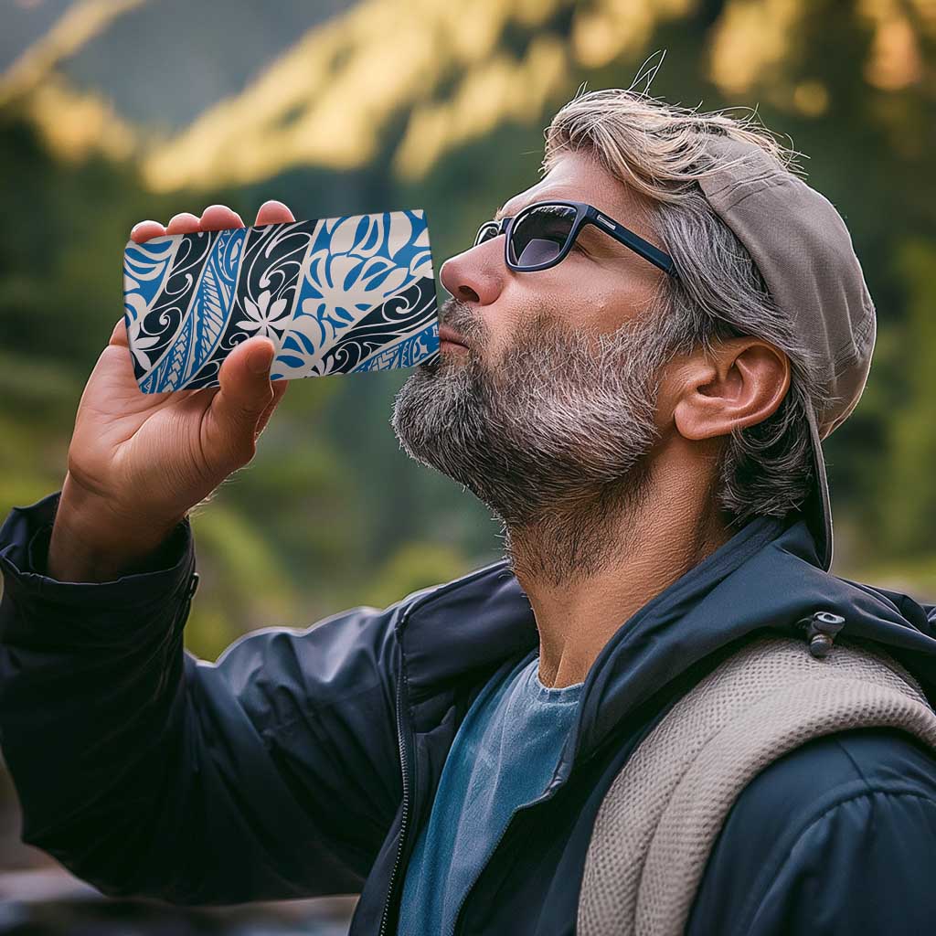 Ninamu Tahiti Tiare Monstera 4 in 1 Can Cooler Tumbler Polynesian Pattern Curve Style - Polynesian Pride