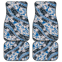 Ninamu Tahiti Tiare Monstera Car Mats Polynesian Pattern Curve Style - Polynesian Pride