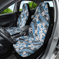 Ninamu Tahiti Tiare Monstera Car Seat Cover Polynesian Pattern Curve Style - Polynesian Pride