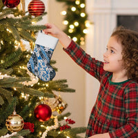 Ninamu Tahiti Tiare Monstera Christmas Stocking Polynesian Pattern Curve Style - Polynesian Pride