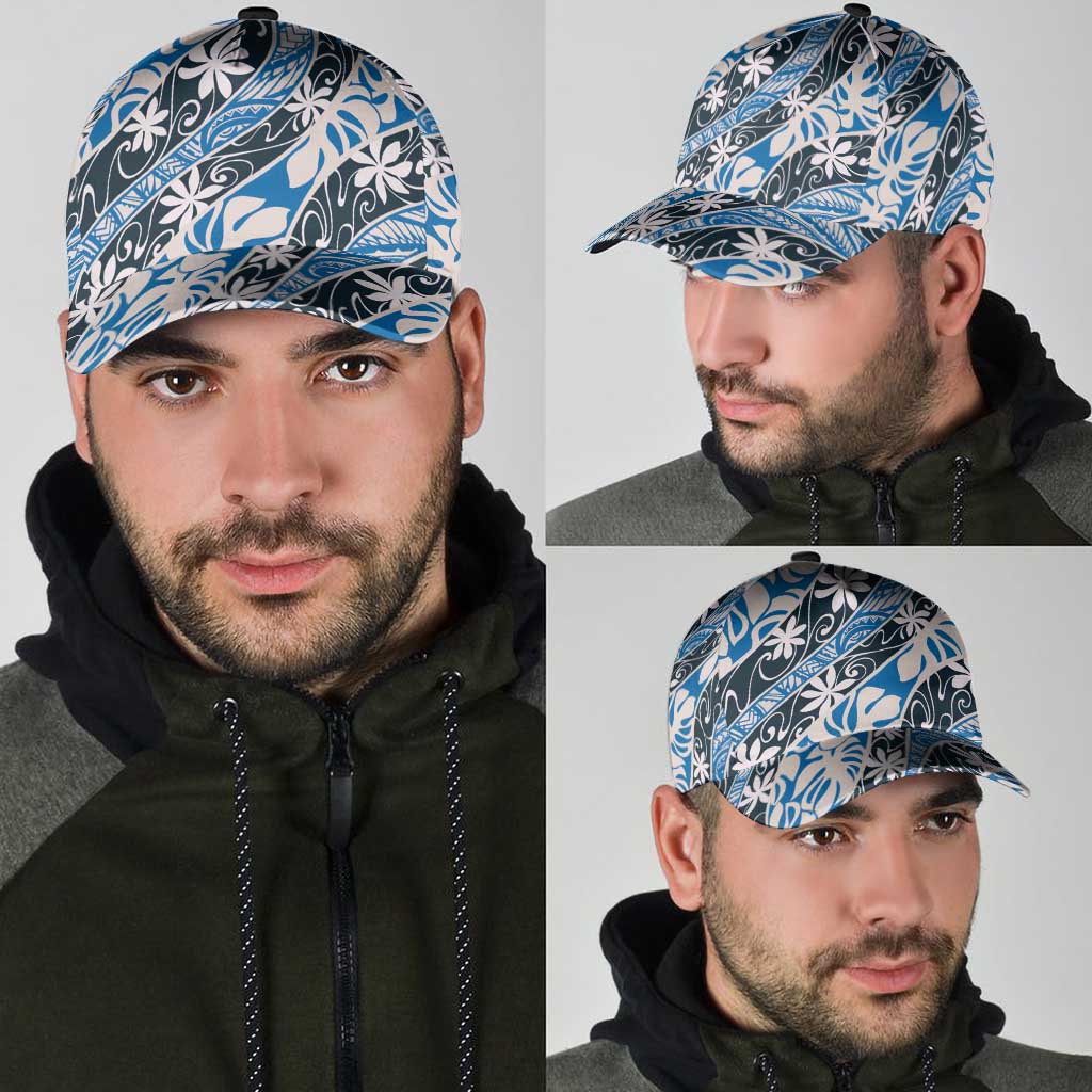 Ninamu Tahiti Tiare Monstera Classic Cap Polynesian Pattern Curve Style - Polynesian Pride