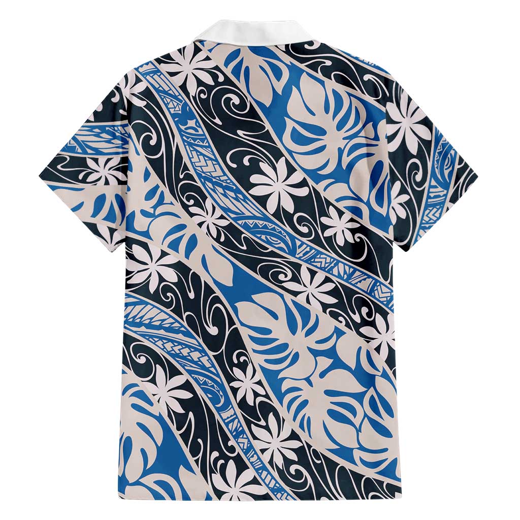 Ninamu Tahiti Tiare Monstera Family Matching Puletasi and Hawaiian Shirt Polynesian Pattern Curve Style LT01 - Polynesian Pride
