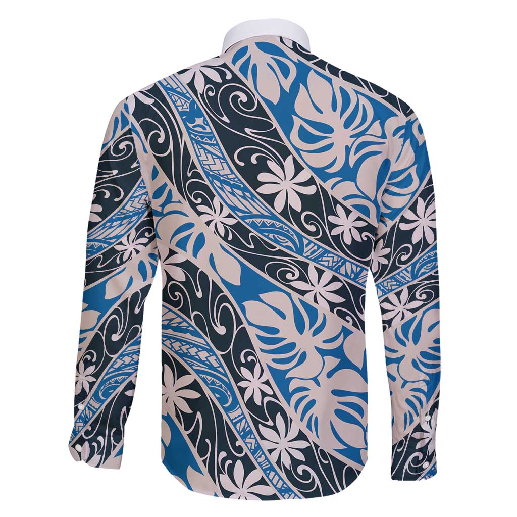 Ninamu Tahiti Tiare Monstera Family Matching Short Sleeve Bodycon Dress and Hawaiian Shirt Polynesian Pattern Curve Style - Polynesian Pride