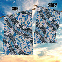 Ninamu Tahiti Tiare Monstera Garden Flag Polynesian Pattern Curve Style - Polynesian Pride
