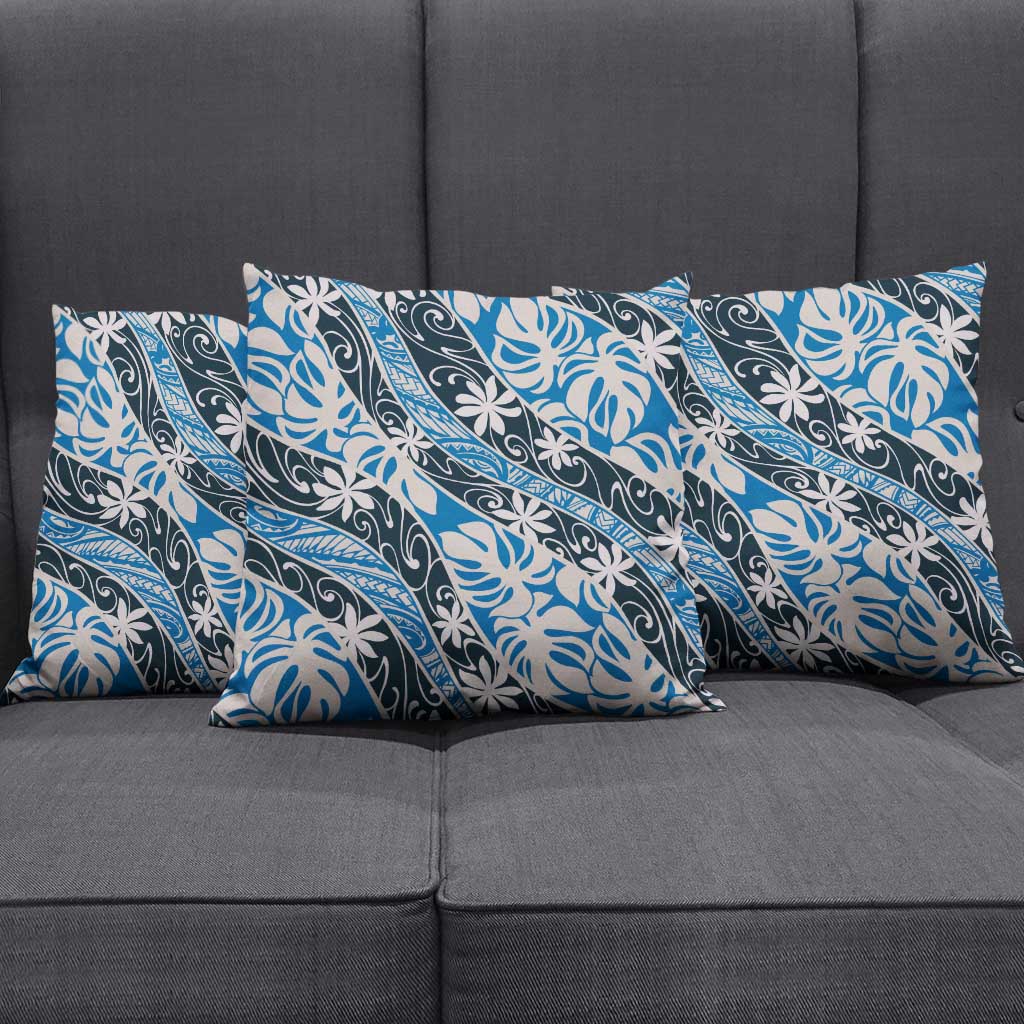 Ninamu Tahiti Tiare Monstera Pillow Cover Polynesian Pattern Curve Style LT01 - Polynesian Pride