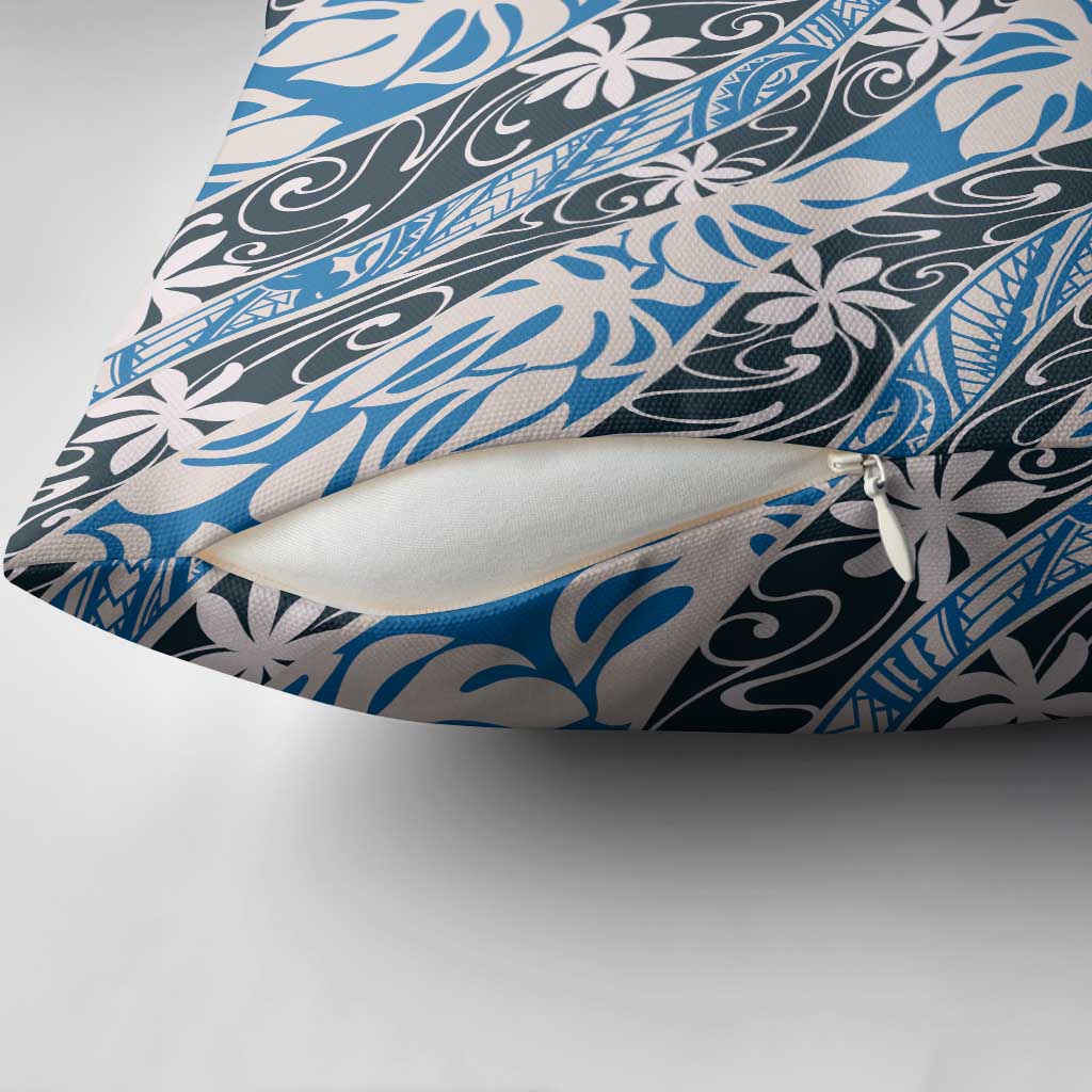 Ninamu Tahiti Tiare Monstera Pillow Cover Polynesian Pattern Curve Style LT01 - Polynesian Pride