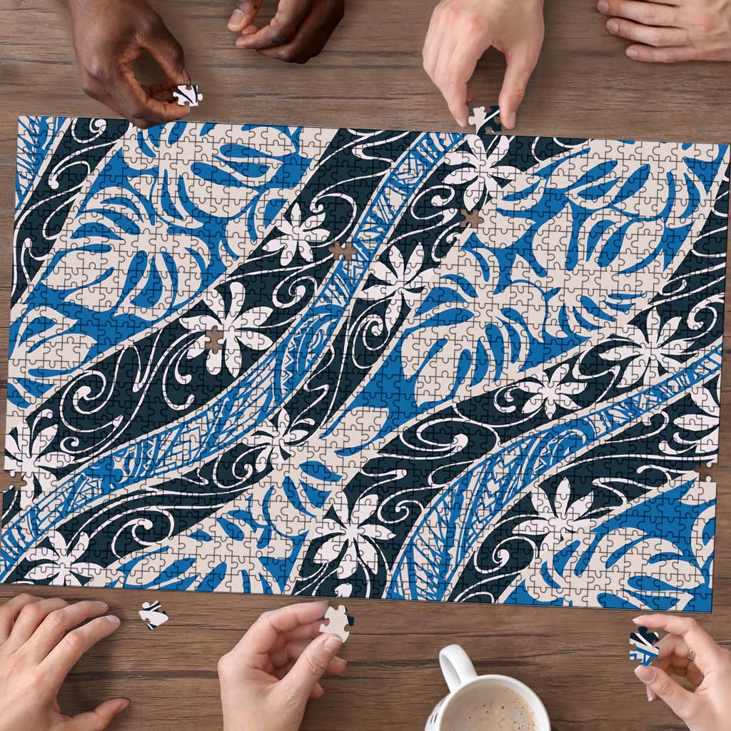 Ninamu Tahiti Tiare Monstera Puzzle Polynesian Pattern Curve Style LT01 - Polynesian Pride