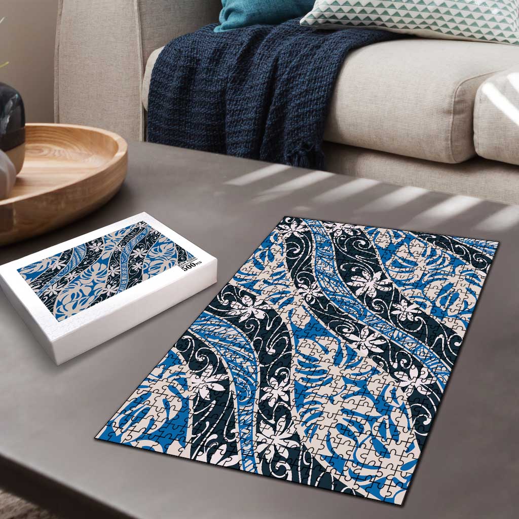 Ninamu Tahiti Tiare Monstera Puzzle Polynesian Pattern Curve Style LT01 - Polynesian Pride