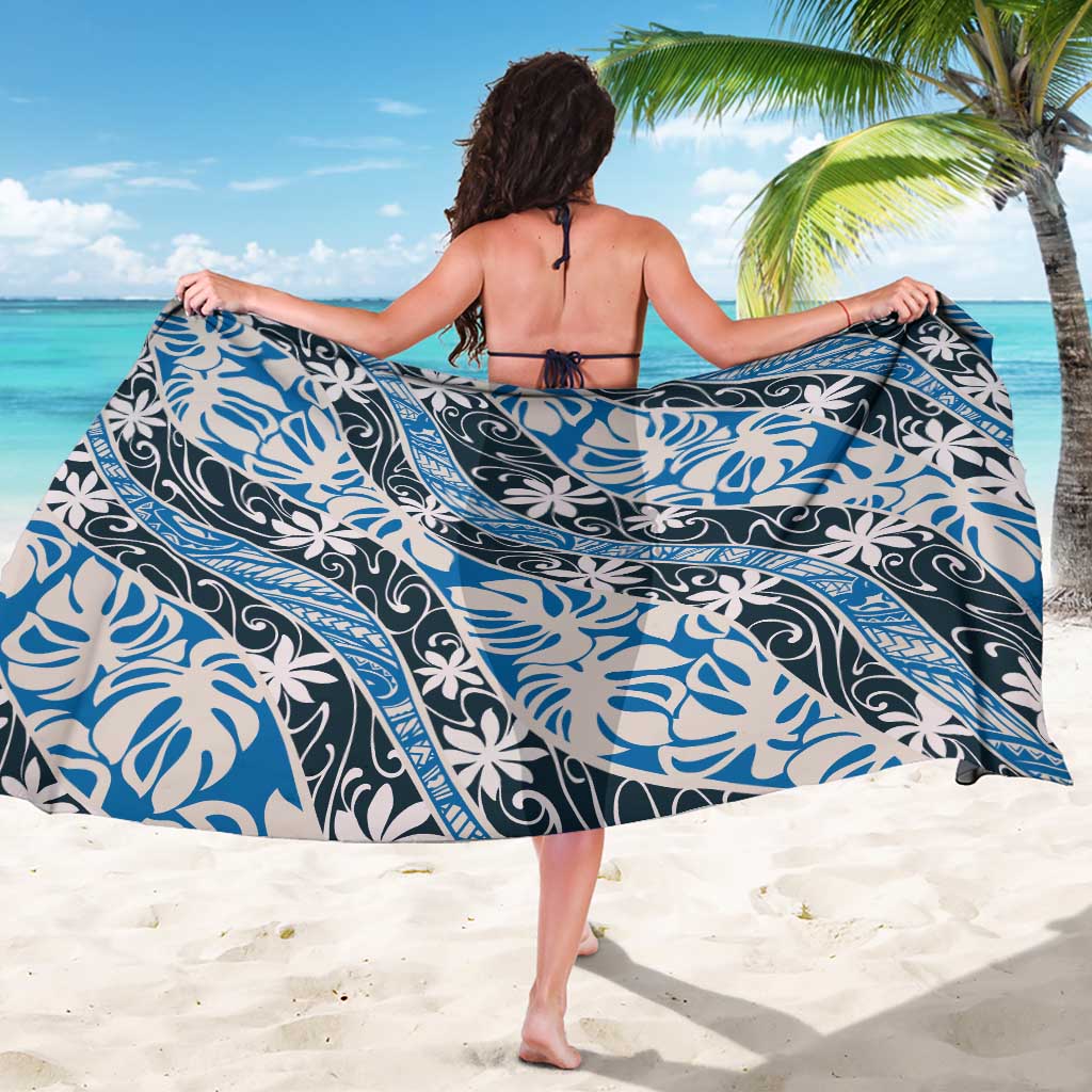 Ninamu Tahiti Tiare Monstera Sarong Polynesian Pattern Curve Style LT01 - Polynesian Pride