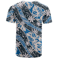 Ninamu Tahiti Tiare Monstera T Shirt Polynesian Pattern Curve Style - Polynesian Pride