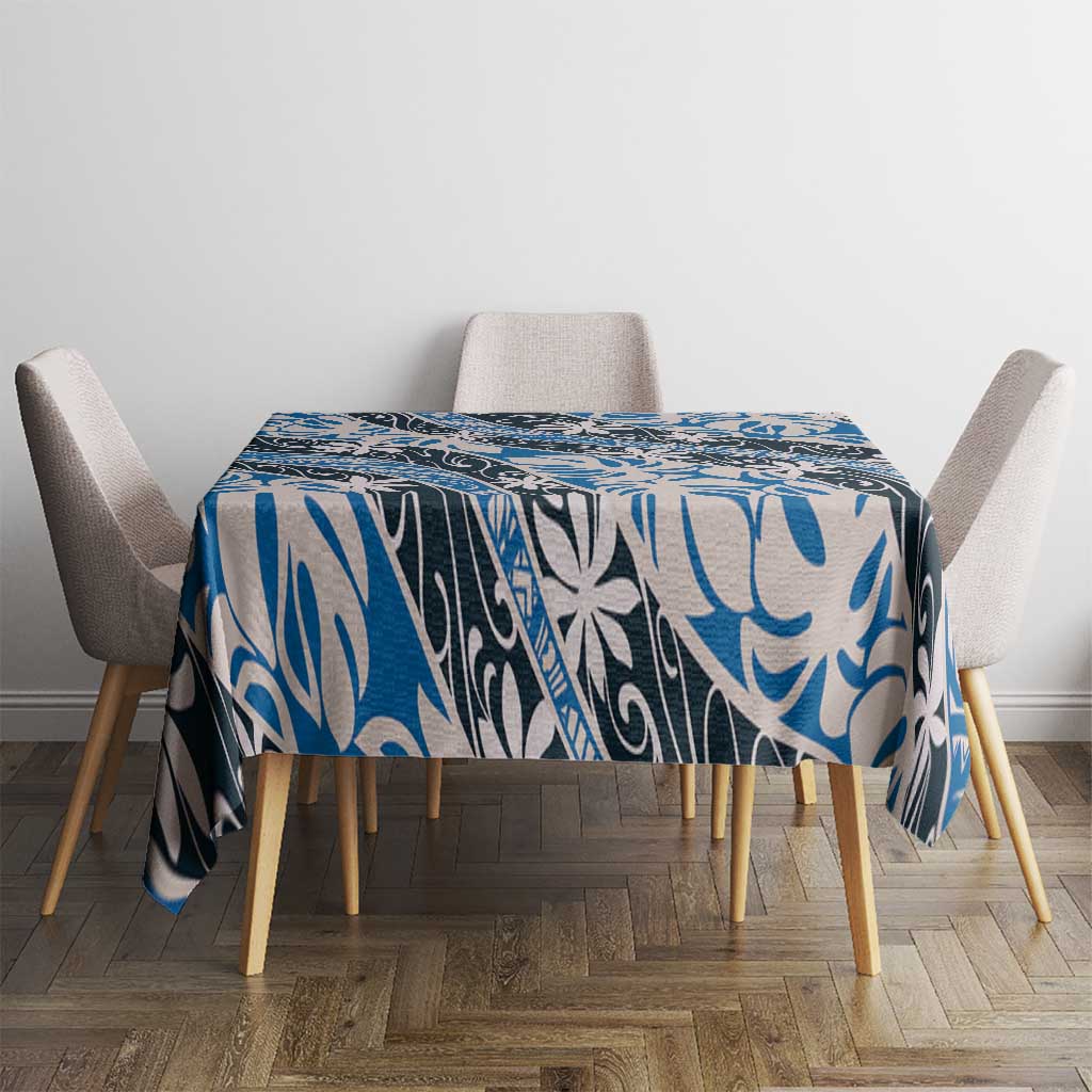 Ninamu Tahiti Tiare Monstera Tablecloth Polynesian Pattern Curve Style - Polynesian Pride