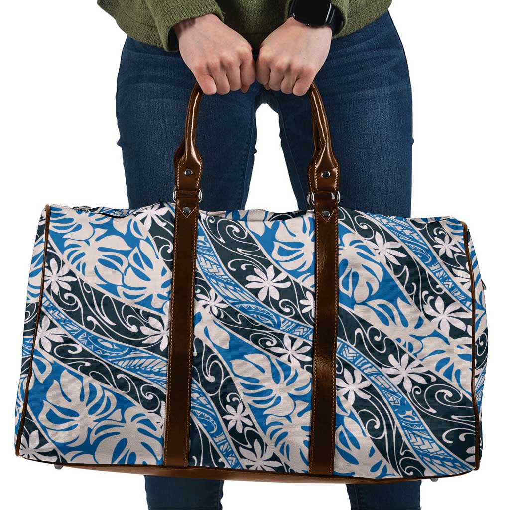 Ninamu Tahiti Tiare Monstera Travel Bag Polynesian Pattern Curve Style - Polynesian Pride