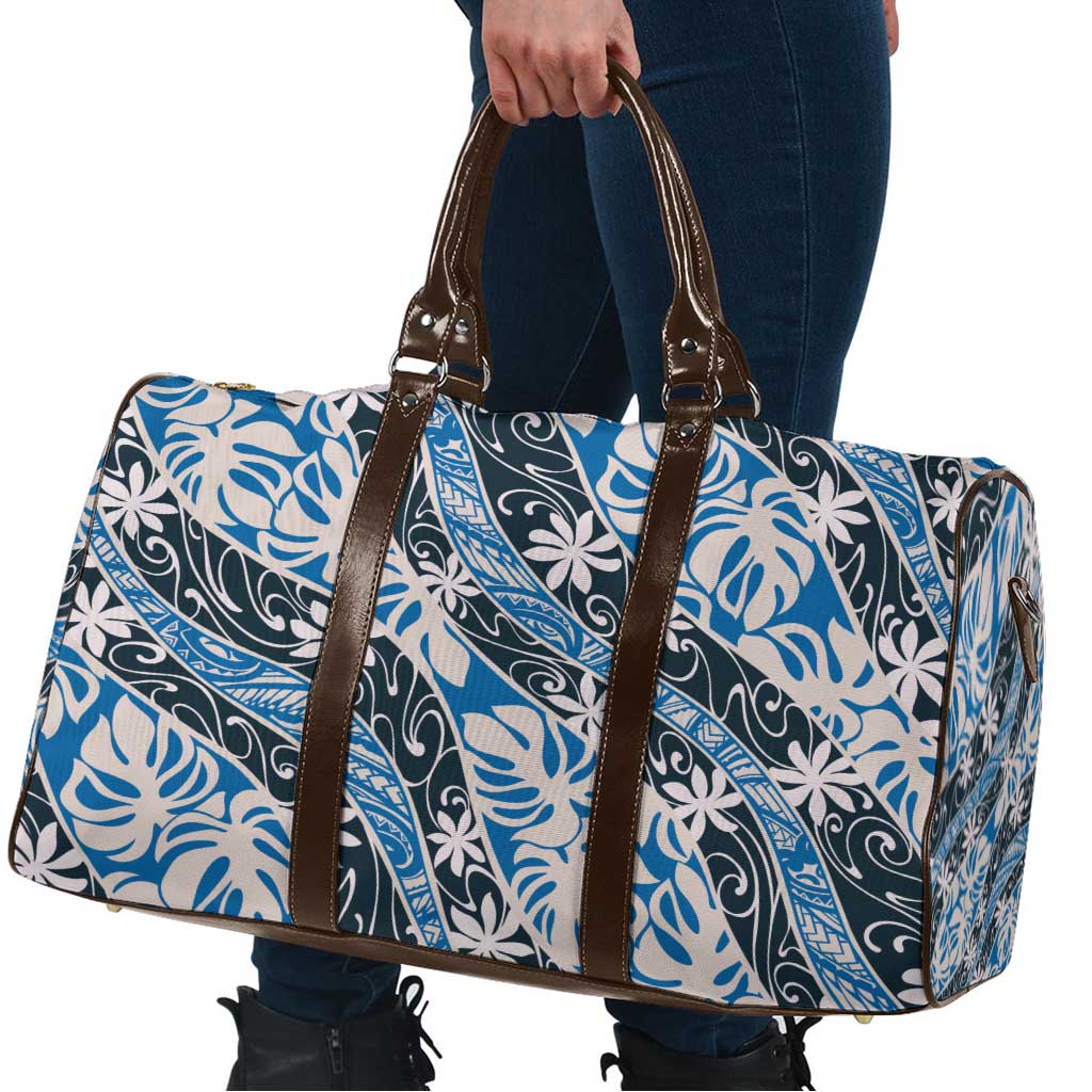 Ninamu Tahiti Tiare Monstera Travel Bag Polynesian Pattern Curve Style - Polynesian Pride