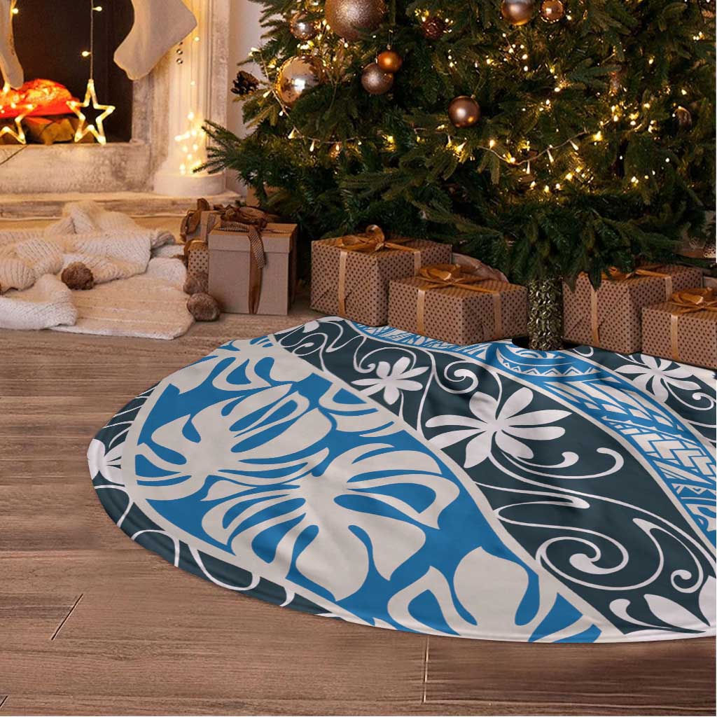 Ninamu Tahiti Tiare Monstera Tree Skirt Polynesian Pattern Curve Style LT01 - Polynesian Pride