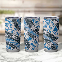 Ninamu Tahiti Tiare Monstera Tumbler Cup Polynesian Pattern Curve Style - Polynesian Pride
