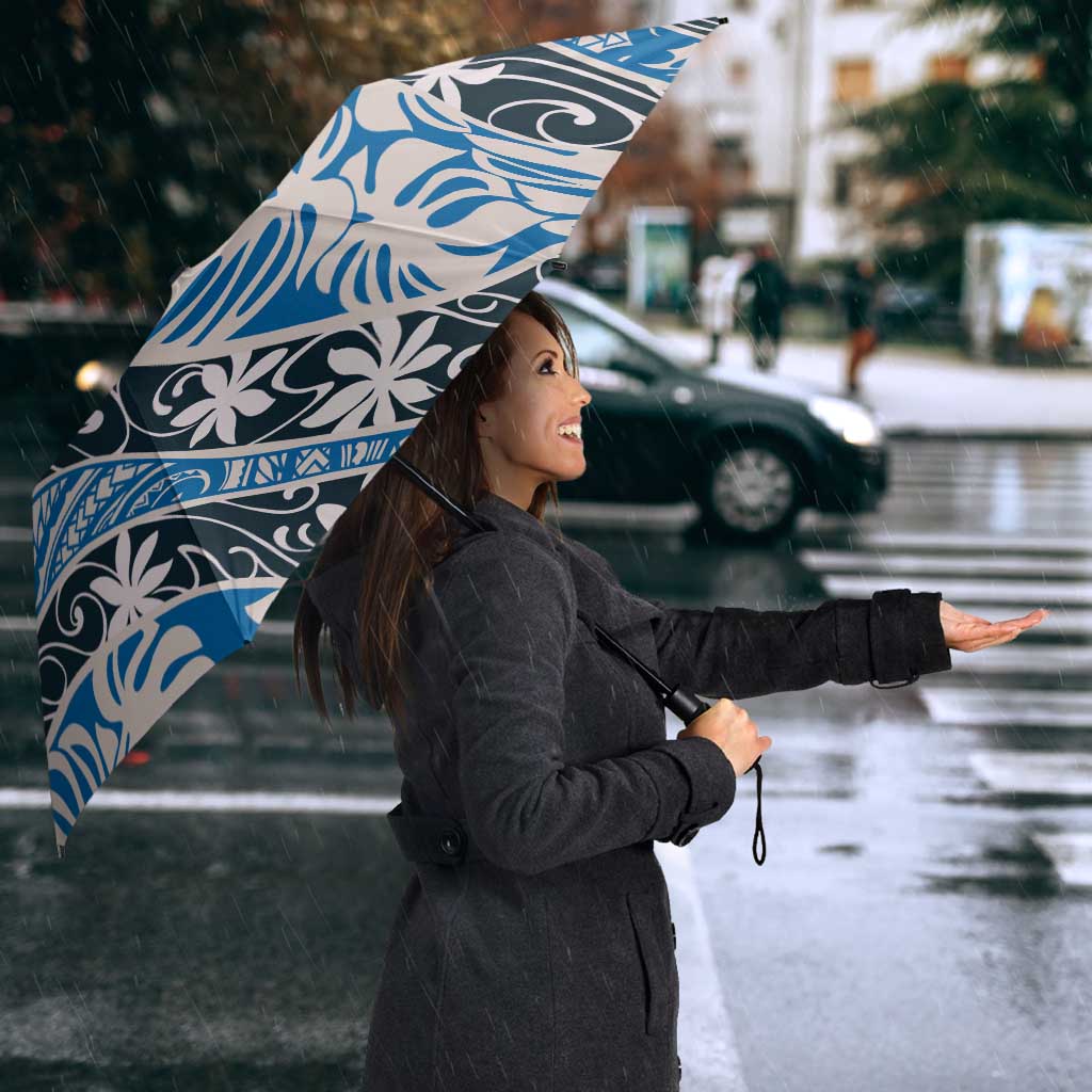 Ninamu Tahiti Tiare Monstera Umbrella Polynesian Pattern Curve Style - Polynesian Pride