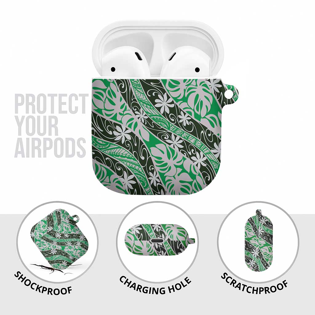 Matie Tahiti Tiare Monstera AirPods Case Polynesian Pattern Curve Style - Polynesian Pride