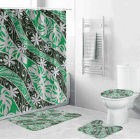 Matie Tahiti Tiare Monstera Bathroom Set Polynesian Pattern Curve Style - Polynesian Pride