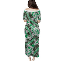 Matie Tahiti Tiare Monstera Family Matching Puletasi and Hawaiian Shirt Polynesian Pattern Curve Style LT01 - Polynesian Pride