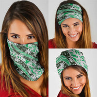 Matie Tahiti Tiare Monstera Neck Gaiter Polynesian Pattern Curve Style - Polynesian Pride