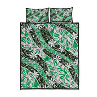 Matie Tahiti Tiare Monstera Quilt Bed Set Polynesian Pattern Curve Style LT01 - Polynesian Pride