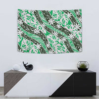 Matie Tahiti Tiare Monstera Tapestry Polynesian Pattern Curve Style LT01 - Polynesian Pride