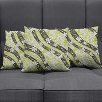 Olive Tahiti Tiare Monstera Pillow Cover Polynesian Pattern Curve Style LT01 - Polynesian Pride