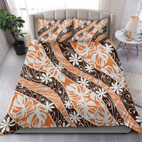 Puatou Tahiti Tiare Monstera Bedding Set Polynesian Pattern Curve Style LT01 - Polynesian Pride