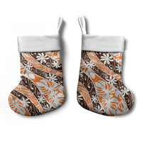 Puatou Tahiti Tiare Monstera Christmas Stocking Polynesian Pattern Curve Style LT01 - Polynesian Pride