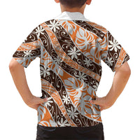 Puatou Tahiti Tiare Monstera Family Matching Puletasi and Hawaiian Shirt Polynesian Pattern Curve Style LT01 - Polynesian Pride