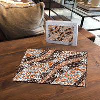 Puatou Tahiti Tiare Monstera Puzzle Polynesian Pattern Curve Style LT01 - Polynesian Pride