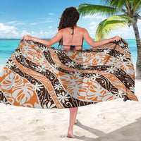 Puatou Tahiti Tiare Monstera Sarong Polynesian Pattern Curve Style LT01 - Polynesian Pride