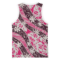 Tarona Tahiti Tiare Monstera Basketball Jersey Polynesian Pattern Curve Style - Polynesian Pride