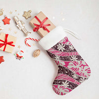 Tarona Tahiti Tiare Monstera Christmas Stocking Polynesian Pattern Curve Style LT01 - Polynesian Pride