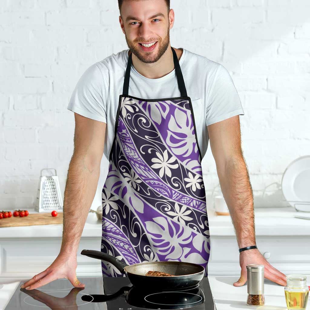 Vareau Tahiti Tiare Monstera Apron Polynesian Pattern Curve Style - Polynesian Pride