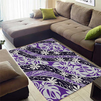 Vareau Tahiti Tiare Monstera Area Rug Polynesian Pattern Curve Style - Polynesian Pride