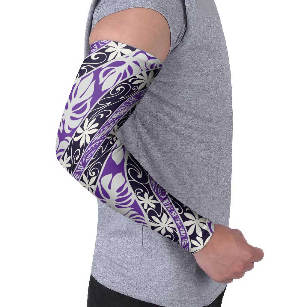 Vareau Tahiti Tiare Monstera Arm Sleeves Polynesian Pattern Curve Style LT01 - Polynesian Pride